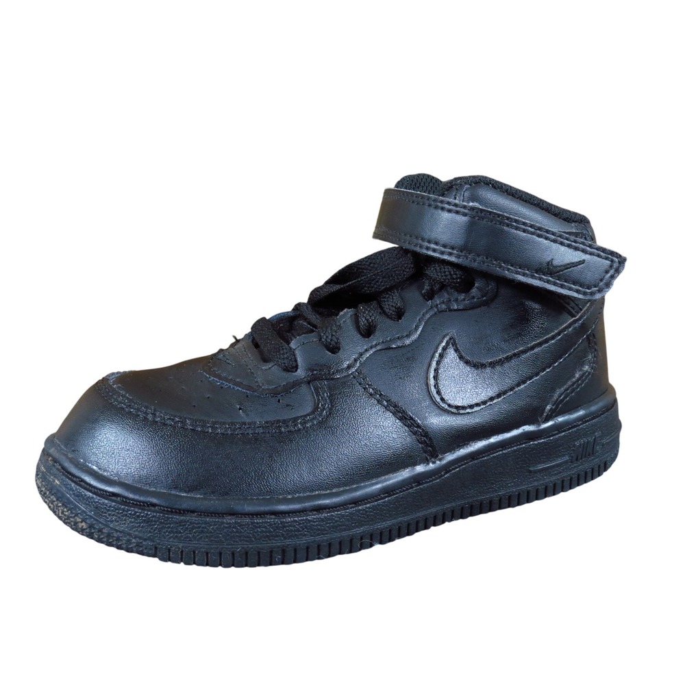 Nike Air Force 1 Mid Toddler Boys Girls‎ Sneaker Size 10C Lifestyle Triple Black